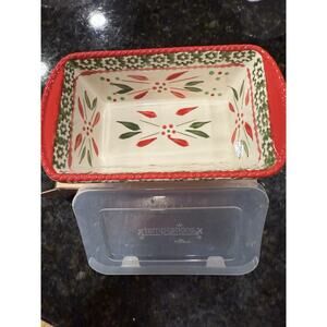 Temp-tations 12 Ounce Loaf Pan with Lid In Original Box/ Holiday